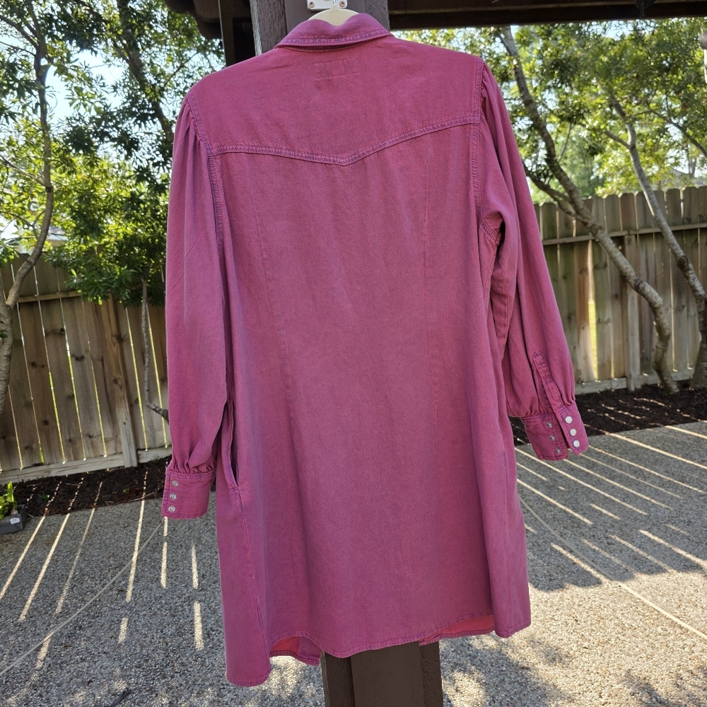 Wrangler Pink Wash Midi Shirt Dress - Picture 5 of 10